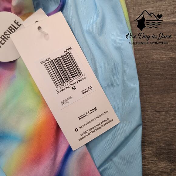 Hurley Reversible Tie Side Bikini Bottom Size M - Picture 4 of 5